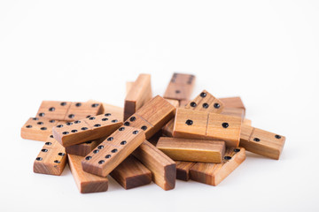 Dominoes made of wood