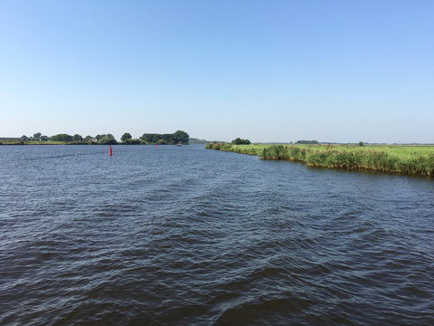 View from the ferry from Zwartsluis to Genemuiden