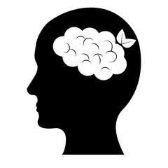 Black eco think image design, vector illustration