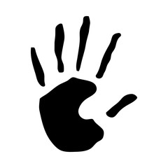 Black hand design icon image, vector illustration