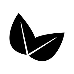 Black leaves eco symbol design, vector illustration