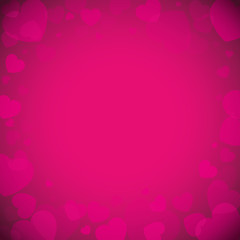 Fototapeta na wymiar hearts frame valentines day background image vector illustration design 