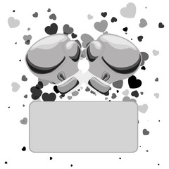 love boxing gloves icon image vector illustration design 