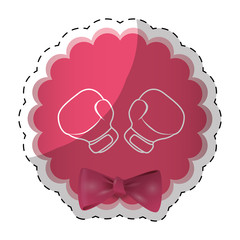 boxing gloves breast cancer awareness related icons image vector illustration design 