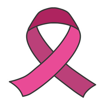 ribbon breast cancer awarenes related icons image vector illustration design 