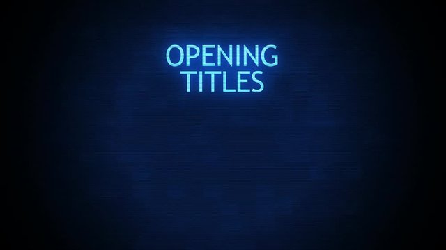 Futuristic Movie Credit with room for name - Opening Titles Glitching