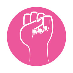 fist feminism related icons image vector illustration design 
