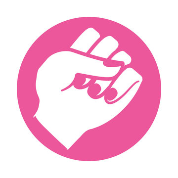 fist feminism related icons image vector illustration design 