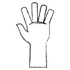 open hand icon image vector illustration design 