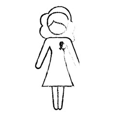 ribbon breast cancer awareness icon image vector illustration design 