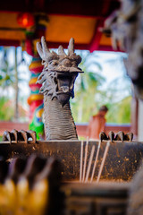 Dragon statue at Chinese temple on Phuket
