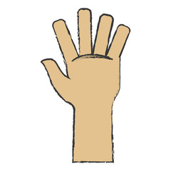 open hand icon image vector illustration design 