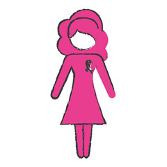 ribbon breast cancer awareness icon image vector illustration design 