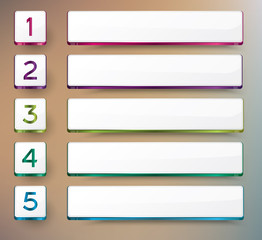 Fototapeta premium Design Infographic with Five Options.