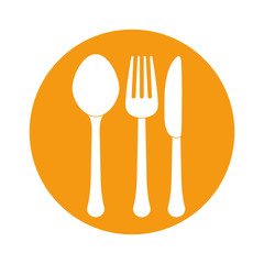 spoon knife fork cutlery icon image vector illustration design 