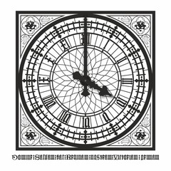 4 o'clock pm am english London Old style Westminster Big Ben Display
