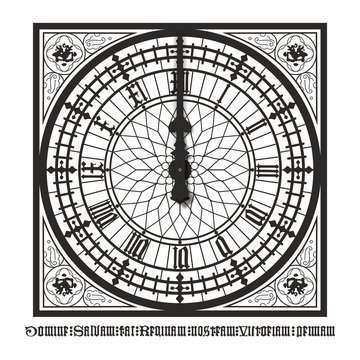 12 o'clock pm am english London Old style Westminster Big Ben Display - High Noon