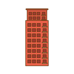 Obraz premium monochrome city building icon image vector illustration design 