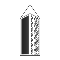 city building icon image simple black line  vector illustration design 
