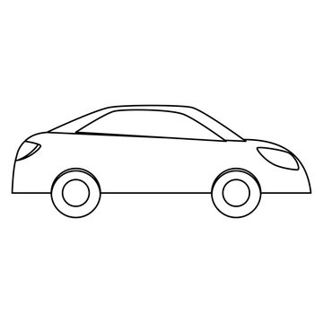 simple car sideview icon image vector illustration design 