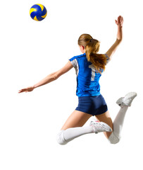 Young girl volleyball player