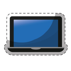 computer frontview icon image vector illustration design 