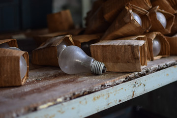 incandescent bulbs on store shelves