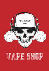 Poster For Vape Shop. Vector Illustration