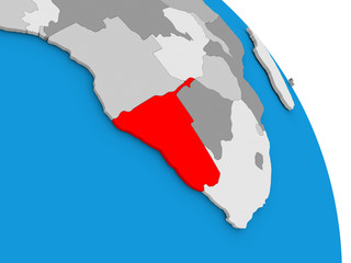 Fototapeta premium Namibia on globe