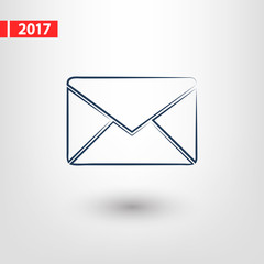 Envelope Mail icon, vector illustration. Flat design style