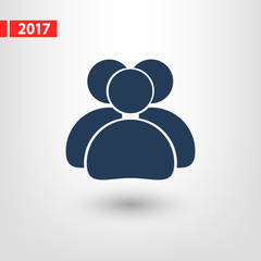 people icon, vector illustration. Flat design style