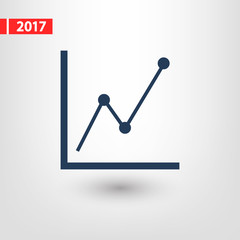 Infographic, chart  icon, vector illustration. Flat design style