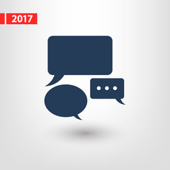 Fototapeta premium Speech bubbles icon, vector illustration. Flat design style