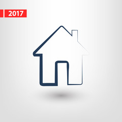 house icon, vector illustration. Flat design style