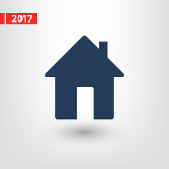 house icon, vector illustration. Flat design style
