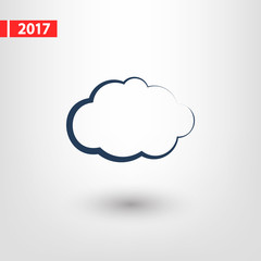  cloud icon, vector illustration. Flat design style