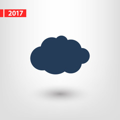  cloud icon, vector illustration. Flat design style