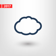  cloud icon, vector illustration. Flat design style