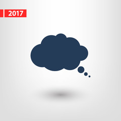 comic speech bubbles icon, vector illustration. Flat design style