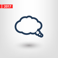 comic speech bubbles icon, vector illustration. Flat design style