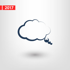 comic speech bubbles icon, vector illustration. Flat design style