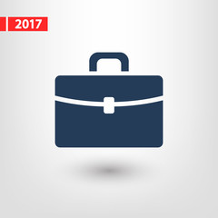 Briefcase icon, vector illustration. Flat design style