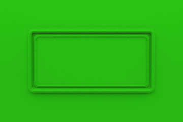 Rectangular colored plate with corners from tubes