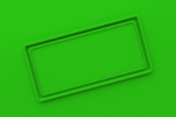 Fototapeta premium Rectangular colored plate with corners from tubes