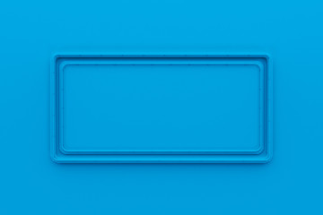 Rectangular colored plate with corners from tubes