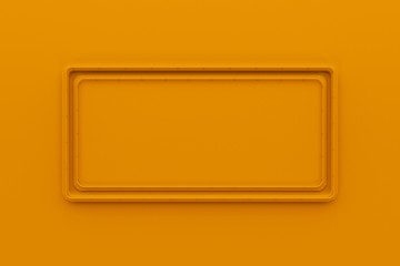 Rectangular colored plate with corners from tubes