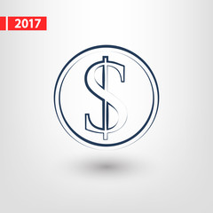 Money icon, vector illustration. Flat design style