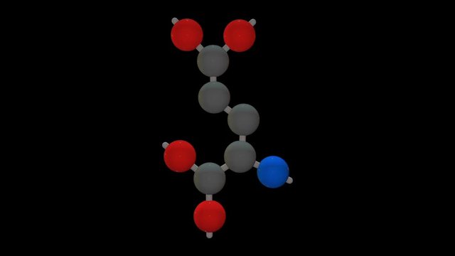 L-glutamic acid - Amino Acids 3D Animation - Loop