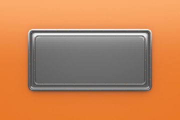 Rectangular colored plate with corners from tubes