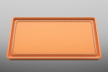 Rectangular colored plate with corners from tubes